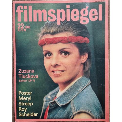 DDR Magazin Filmspiegel 1986 №22 Киножурнал ГДР Зузана Тлучкова Мишель Буке Poster Meryl Streep 