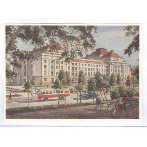 Почтовая карточка ДМПК 06.05.55 Таллин Государственный академический театр оперы и балета Эстония