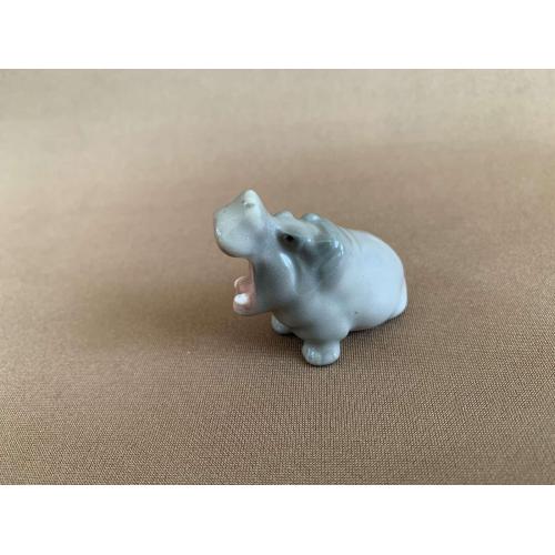 Фарфор Статуэтка бегемот Скульптурна мініатюра Бегемот ЛФЗ Ленінградський фарфоровий завод