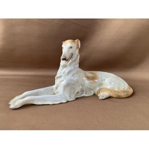 Фарфор Статуэтка Собака борзая Скульптурна композиція Борзая Порцеляна Мануфактура