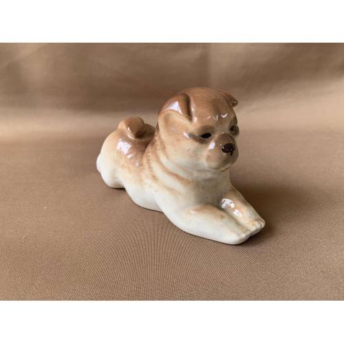 Фарфор Статуэтка Собака щенок Скульптурна композиція «Цуценя » ЛФЗ