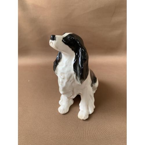 Фарфор Статуэтка Собака спаниэль Скульптурна композиція «Спаніель» ЛФЗ