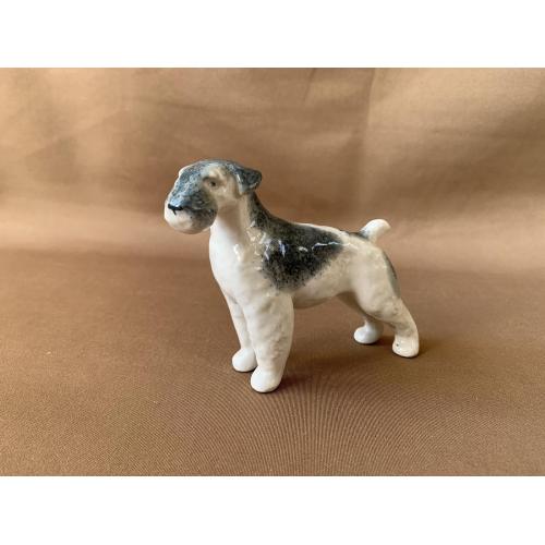 Фарфор Статуэтка Собака Терьер Скульптурна композиція «Терʼєр» ЛФЗ