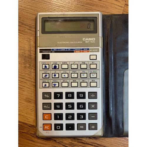 Калькулятор Casio BF-100 Electronic Calculator Vintage 