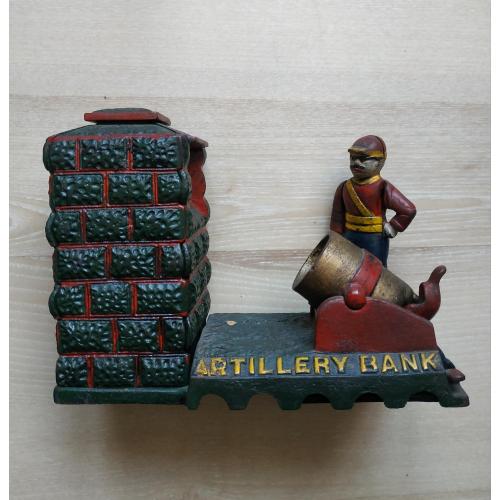 Копилка игрушка Артиллерийский банк Artillery Bank J&amp;E Stevens Antique Americana Toy Coin Box 