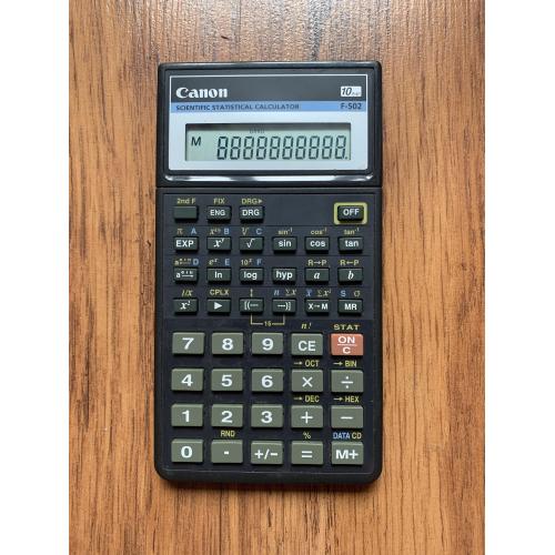Научный Калькулятор Canon F-502 Electronic Calculator Vintage 