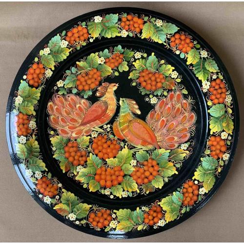 Олена Бєлозьорова Казкові птахи Тарілка декоративна настінна Петриківка 2008 Ручна робота