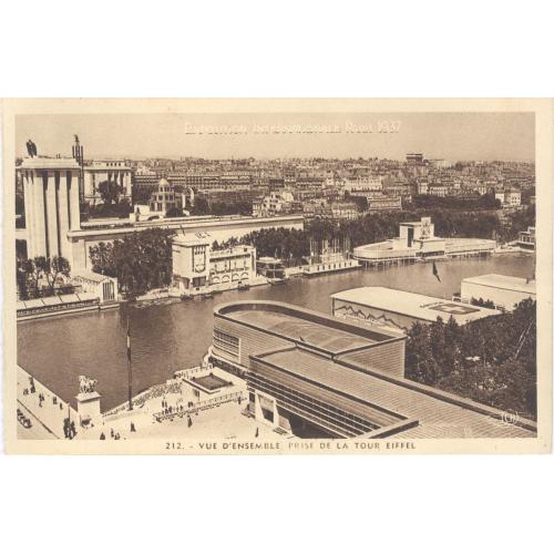 Париж Всемирная выставка 1937 Павильон Третий Рейх C Эйфелевой башни Exposition Internationale Paris