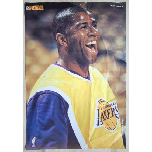  Постер Баскетбол Меджик Джонсон Патрик Юинг Basketball Vintage Poster Magic Jonson Patric Ewing