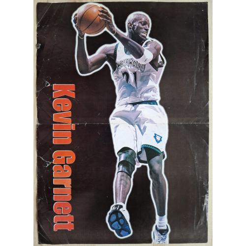  Постер Баскетбол Кевин Гарнетт Айзея Райдер Basketball Vintage Poster Cavin Garnett Isaiah Rider