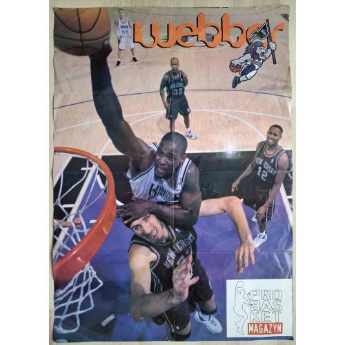 Плакат Постер НБА Баскетбол Джеймс Уэбб III NBA Basketball Vintage Poster Webb