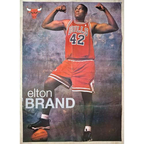 Плакат Постер НБА Баскетбол Элтон Брэнд NBA Basketball Vintage Poster Elton Brand