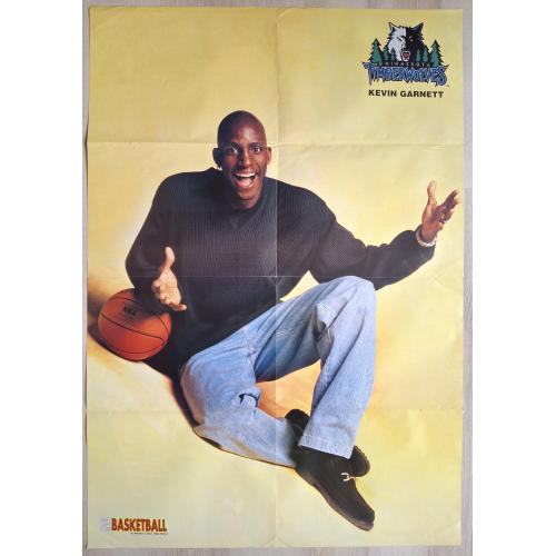 Плакат Постер Баскетбол Кевин Гарнетт В. Картер Basketball Vintage Poster Kavin Garnett Vince Carter