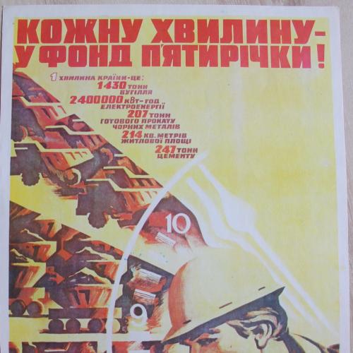 Плакат СССР Худ. Терентьев Политиздат Украины 1981 год Агитация Пропаганда
