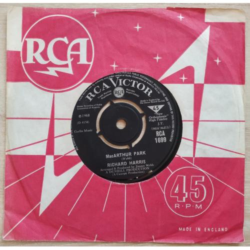 Richard Harris Paper Chase MacArthur Park 7 LP Record Vinyl single Пластинка Винил