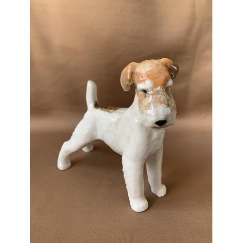 Статуэтка Фарфор Собака Эрдель-терьер Скульптурна композиція Ердель-терʼєр великий ЛФЗ 