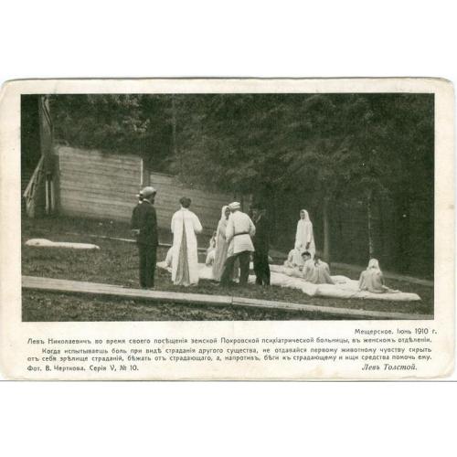 Мещерское Толстой во время своего посещения земской Покровской психиатрической больницы Серия 5 №10 