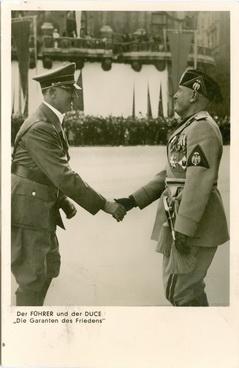 Третий Рейх Вторая мировая война 1937 год Германия  Вермахт Фюрер Гитлер Италия Муссолини Фельдпост