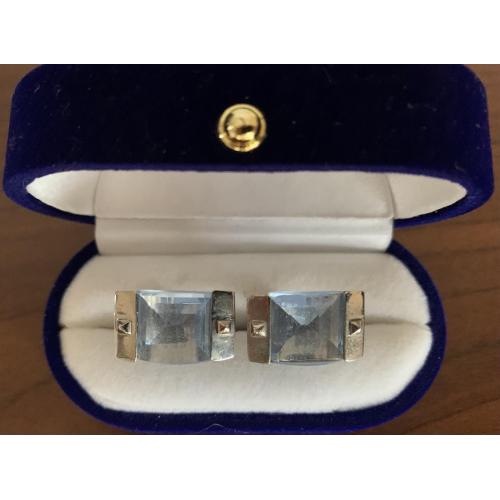 Запонки Tateossian Срібло 925^ топаз