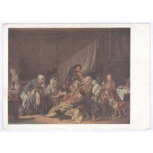 Жан Баптист Грез Паралитик Французская школа № 230 Изогиз 1933 Москва Гознак Собака Медицина