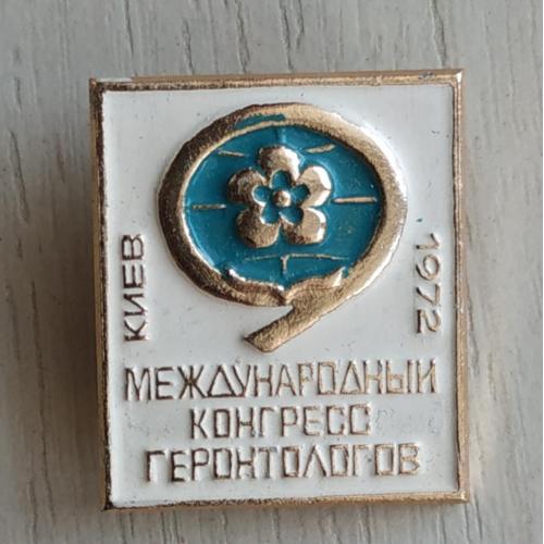 Значок Киев Международный конгресс геронтологов 1972 Bagde Kiev Gerontology congress