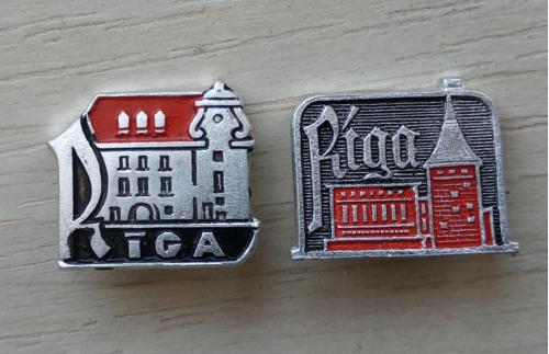 Значок Рига Латвия ЛССР Прибалтика Badge Riga Latvia LSSR