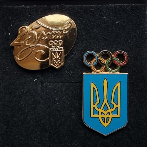 Знак значок НОК 25 років Національний Олімпійський комітет України 