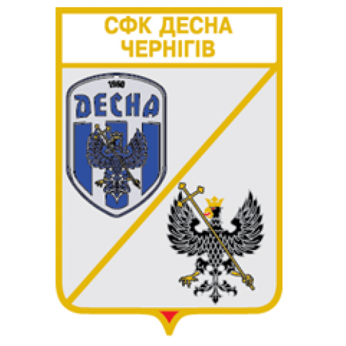 Футбол серия герб города+логотип клуба  ФК Десна Чернигов, Черниговская область.