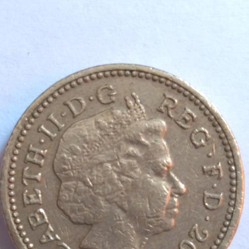 1 фунт one pound 2001 года Великобритания