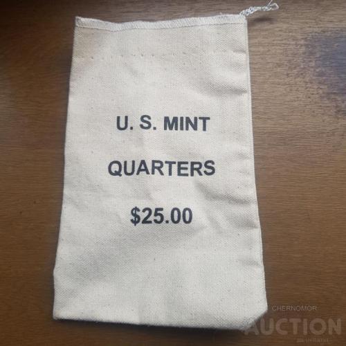 Банковский мешок из под квотеров США (пустой)