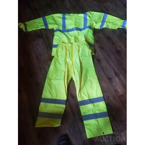 Костюм сигнальный противодождевый, желтый.