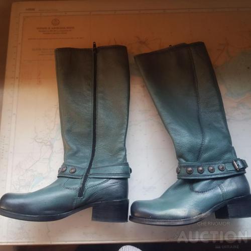 Женские демисезонные сапоги р.37 кожа