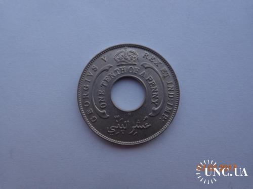Британская Западная Африка 1/10 пенни 1912H George V СУПЕР состояние редкая