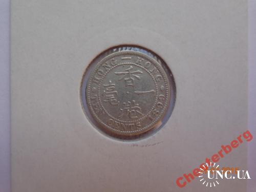 Британский Гонконг 10 центов 1899 Victoria серебро состояние редкая
