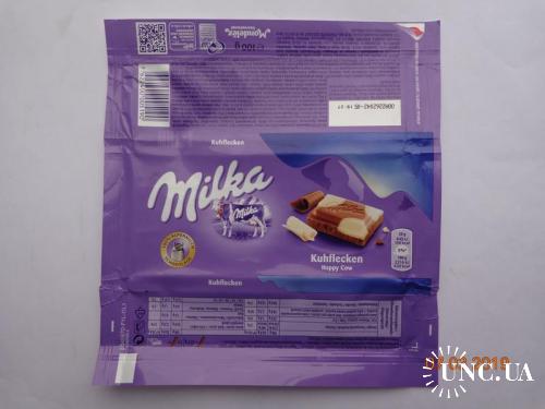 Обёртка от шоколада "Milka Kuhflecken (Happy Cow)" 100g (Mondelez International, Германия) (2018)
