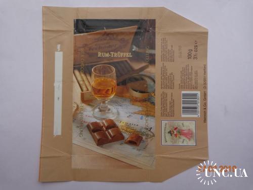 Обёртка от шоколада "Rum-Truffel" 100g (Weinrich &amp; Co. GmbH, Herford, Германия) (1998) 3

