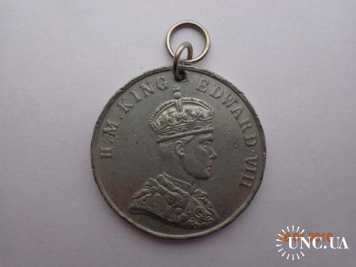 Великобритания. Медаль к коронации короля Edward VIII 1937 СУПЕР состояние очень редкая
