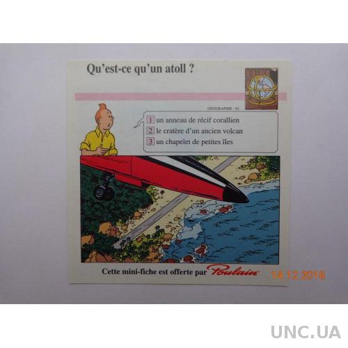 Вкладыш от шоколада "Poulain" (Франция) № 01 "Atoll" (3)
