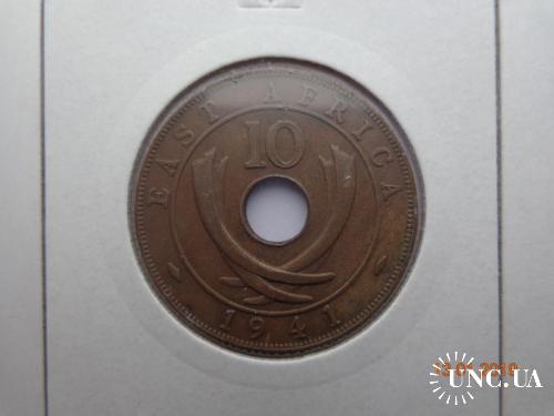 Восточная Африка 10 центов 1941 George VI отличное состояние редкая
