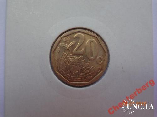 ЮАР 20 центов 2003 Aforika Borwa СУПЕР состояние редкая
