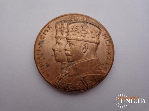 Южная Африка. Медаль к 25-летию правления короля George V (1935) отличное состояние очень редкая
