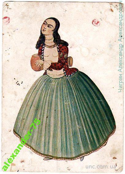 Персидская миниатюра 19 века.Танцовщица.