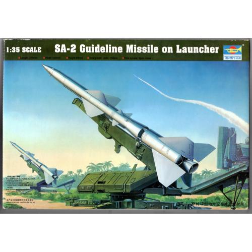 SA-2 Guideline Missile on Launcher. Сборная модель. Масштаб 1_35. Фирмы TRUMPETER. 00206
