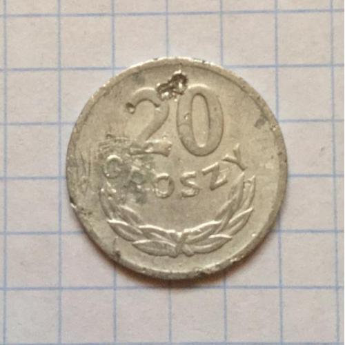 20 грошей ПНР, 1971р., алюміній