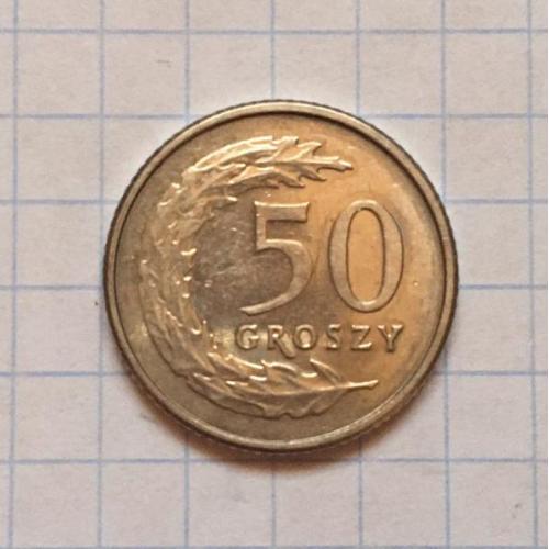 50 грошей, Польща, 1995 р., мідно-нікелевий сплав