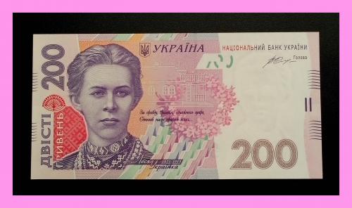 200 гривень 2014 г., серия  УТ  №  5349135  (В.Гонтарева) - UNC !  
