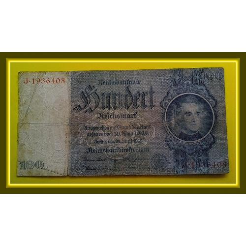 Банкнота Германии 100 рейхсмарок 1935 года.