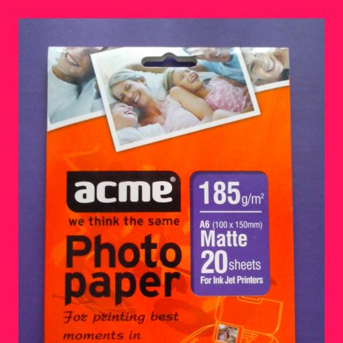Фотобумага "ACME" для струйных принтеров.