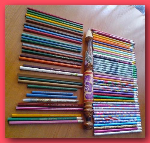 Коллекция карандашей, изготовленных в разные годы в СССР,  СРР,  КНР,  США,  ЧССР.