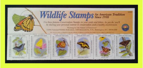 Непочтовые марки США – «National wildlife federation», 1995 г.